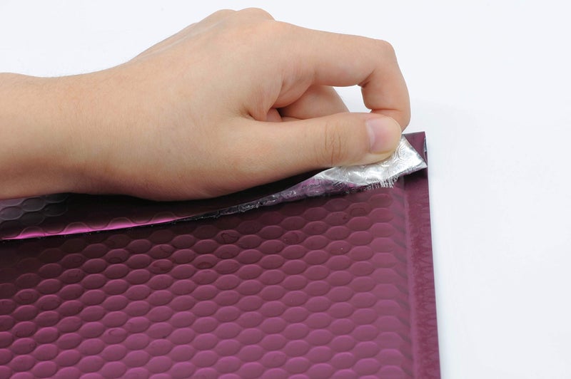 ProLine Packaging أكياس بريدية مبطنة بابل برو لاين مات معدني بوردو أحمر 8.5x12 بوصة ذاتية الإغلاق (25) - Image 3
